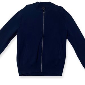 J Crew Mens Merino Wool Bomber Jacket Cardigan